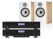 Zestawy stereo - Rotel A14 MKII (czarny) + CD14 MKII (czarny) + 606 S3 (dąb) - miniaturka - grafika 1