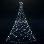 Oświetlenie świąteczne - vidaXL vidaXL Choinka z metalowym słupkiem 1400 zimnych białych LED 5 m 328634 - miniaturka - grafika 1
