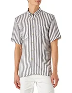 Koszule męskie - Springfield Rustykalna koszula męska w paski, Ciemny niebieski, XL - miniaturka - grafika 1