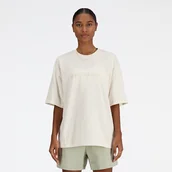 Koszulki i topy damskie - Koszulka damska New Balance WT41555LIN  beżowa - miniaturka - grafika 1