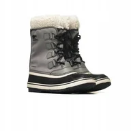 Kozaki damskie - Buty zimowe damskie Sorel Winter Carnival WP - black/quarry (43) - miniaturka - grafika 1