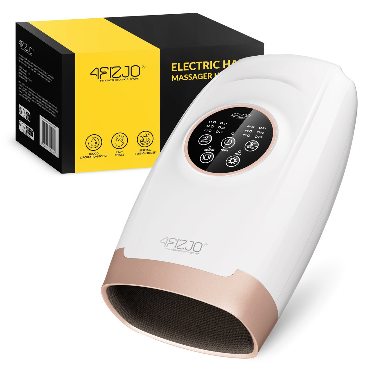 Masażer elektryczny do dłoni uciskowy grzejący do rąk masaż HARMONY 4FIZJO