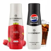 Syropy i koncentraty owocowe - SodaStream Syrop do Saturatora Malina Zero + Pepsi Max Koncentrat Bez Cukru - miniaturka - grafika 1