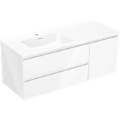 Szafki łazienkowe - Mexen Orio szafka łazienkowa 120 cm z umywalką Otis lewą, 2S, 1D, biała połysk - 91A13-12047-3-BBFFF00-W18L00 - miniaturka - grafika 1