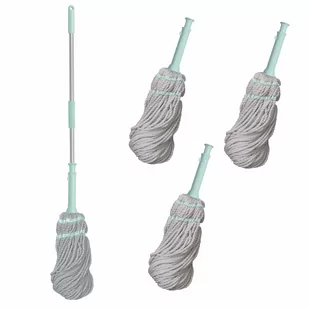 Mop YORK skręcany do mycia podłóg TWIST superchłonny + stalowy kij 130 cm + 3 zapasy - oficjalny sklep internetowy YORK - Miotły, szufle, mopy - miniaturka - grafika 1