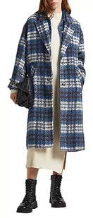 Pepe Jeans Damski płaszcz Runna Hairy Checks, Wielobarwny (Multi), L - Płaszcze damskie - miniaturka - grafika 1