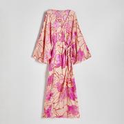 Sukienki - Reserved - Sukienka kimono z wiskozy - Wielobarwny - miniaturka - grafika 1