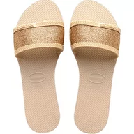 Sandały damskie - Havaianas You Angra Glitter, Sandały damskie Ciabatta, Beżowy, 37/38 EU - miniaturka - grafika 1