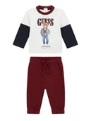 Dresy i komplety dla chłopców - Guess Komplet t-shirt i spodenki I6RG08 K8HM4 Bordowy Regular Fit - miniaturka - grafika 1