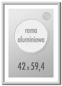 Ramki na zdjęcia - Ramka na zdjęcia 42x59,4 cm A2 Ramki aluminiowe 59,4x42 cm srebrna - miniaturka - grafika 1