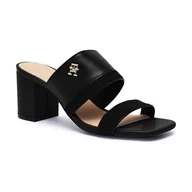 Klapki i japonki damskie - Tommy Hilfiger Skórzane klapki - miniaturka - grafika 1