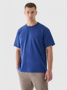Męski t-shirt basic 4F 4FRAW24TTSHM2575 - niebieski - Koszulki sportowe męskie - miniaturka - grafika 1