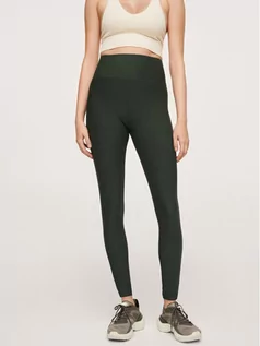 Spodnie damskie - Mango Legginsy Warmly 17076706 Zielony Slim Fit - grafika 1