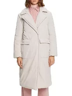 Płaszcze damskie - ESPRIT Watowany płaszcz 2 w 1 z odpinanymi rękawami, kremowy beżowy, XS - miniaturka - grafika 1