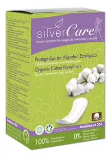 Masmi Wkładki Higieniczne o Anatomicznym Kształcie z Bawełny Organicznej, Silver Care, 30 szt. - Wkładki higieniczne - miniaturka - grafika 1