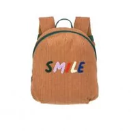 Plecaki szkolne i tornistry - Lassig Plecak mini sztruks Little Gang Smile caramel - miniaturka - grafika 1