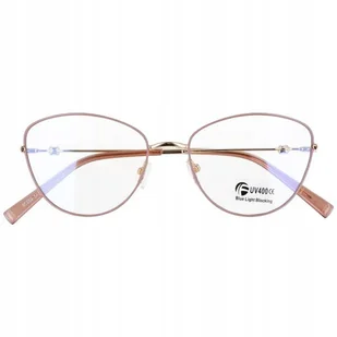 Okulary kocie oczy z filtrem BLUE LIGHT do komputera zerówki 2542-3 - Okulary korekcyjne, oprawki, szkła - miniaturka - grafika 1