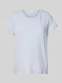 Koszulki i topy damskie - T-shirt z prążkowanym, okrągłym dekoltem model ‘MEGAN’ - miniaturka - grafika 1