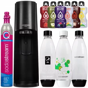 Saturator SodaStream Terra Black jedna butelka + 2 butelki Fuse (7up, Pepsi Max) + bolero - Akcesoria i części AGD - miniaturka - grafika 1