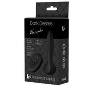 Korki analne - Dream Toys Dark Desires Alexandra Vibrating Anal Plug Black - miniaturka - grafika 1