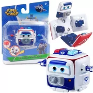 Figurki dla dzieci - SUPER WINGS FLIP PAUL TRANSFORMUJĄCA FIGURKA SAMOLOT POLICJA - miniaturka - grafika 1