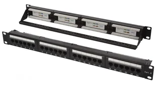 Patch panel UTP 19" kat.6, 24 porty z listwą v2 - Akcesoria do szaf serwerowych Patch panel UTP 19" kat.6, 24 porty z listwą v2 - Akcesoria do szaf serwerowych - miniaturka - grafika 1