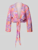 Stroje kąpielowe - Góra bikini z wiązanym detalem - miniaturka - grafika 1