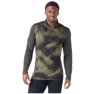 Koszulki sportowe męskie - Męska koszulka Smartwool M Classic Thermal Merino BL 1/4 ZB Rozmiar: L / Kolor: zielony/czarny - miniaturka - grafika 1