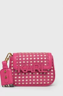 Torebki damskie - KARL Lagerfeld Lagerfeld torebka kolor różowy - grafika 1