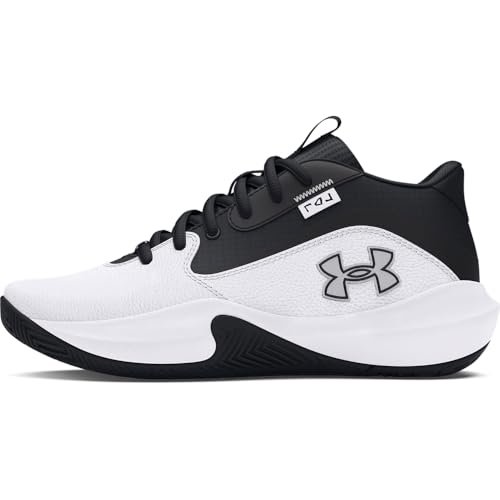 Under Armour Ua Gs Lockdown 7 unisex buty dziecięce, biały/czarny/czarny, 38.5 EU