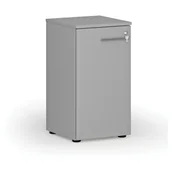 Szafy biurowe - Szafa biurowa niska z drzwiami PRIMO GRAY, 740 x 400 x 420 mm, szary - miniaturka - grafika 1