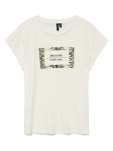 Vero Moda Koszulka w kolorze kremowym - Koszulki i topy damskie - miniaturka - grafika 1