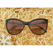 Okulary sportowe - Damskie okulary Kocie polaryzacyjne brązowe POL-830 - miniaturka - grafika 1