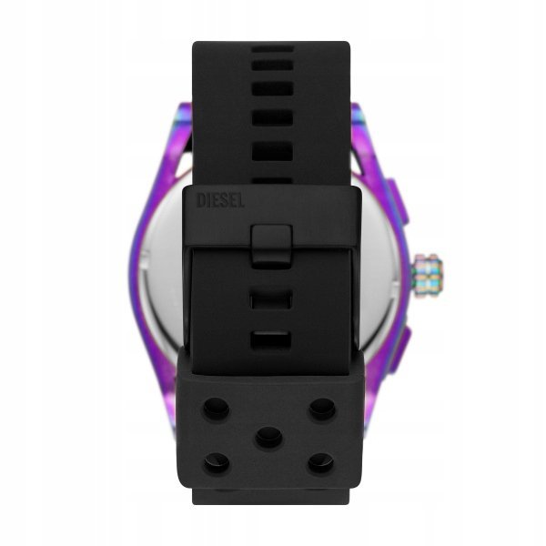 Czarny silikonowy pasek do zegarka Diesel DZ4547 26 mm
