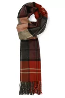 Apaszki i szaliki męskie - Szal Czerwono-Szary w Kratę - miniaturka - grafika 1