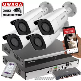 Profesjonalny monitoring Hikvision DS-2CD2T86G2-4I(2.8MM)(C) 8MPx  Acusense Darkfighter IR80m - Zestawy do monitoringu - miniaturka - grafika 1