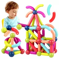 Klocki - Klocki Magnetyczne Edukacyjne Magnetic Sticks 42 - miniaturka - grafika 1
