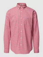 Koszule męskie - Koszula casulowa o kroju regular fit ze wzorem w kratkę vichy model ‘POPLIN’ - miniaturka - grafika 1