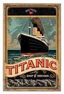 Podkładki pod mysz - PODKŁADKA POD MYSZ Z Nadrukiem 22x18 cm Vintage Titanic Tekst Prezent - miniaturka - grafika 1
