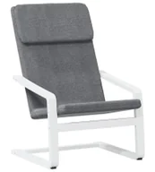 Fotele - Szaro biały tapicerowany fotel wypoczynkowy T7-E30 - miniaturka - grafika 1