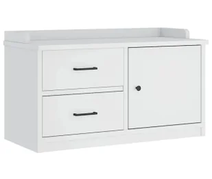 Szafka z siedziskiem biała H3-A74 - Ławki do przedpokoju - miniaturka - grafika 1