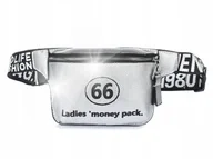 Nerki - nerka saszetka torba na pas przez ramię srebrna - miniaturka - grafika 1