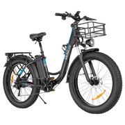 'Ridstar MN26 Electric Bike, 750W Motor 26*4.0'' Fat Tire, 48V 20Ah Battery, 58km/h Max Speed, Shimano 7-speed, Mechanical Disc B'