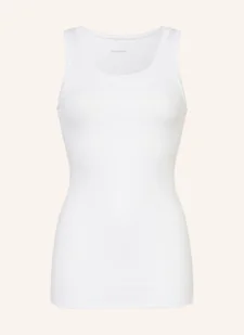 Schiesser Top Pure Rib weiss - Koszulki i topy damskie - miniaturka - grafika 1