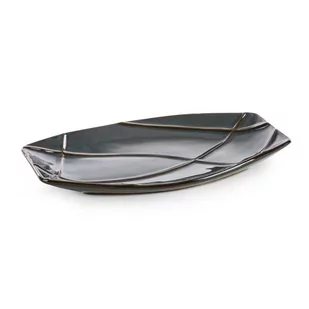 Patera ceramiczna TEO 29X18X3 turkusowa x2 - Tace i patery - miniaturka - grafika 1
