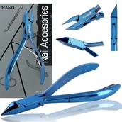 Akcesoria do paznokci - Cążki cęgi do grubych wrastających paznokci skórek obcinaczki nożyczki manicure gabinet SPA niebieskie - miniaturka - grafika 1