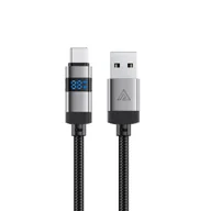 Kable USB - Kabel przewód USB-A - USB-C z wyświetlaczem 480Mb/s 66W 1.2m - czarny ACEFAST - miniaturka - grafika 1