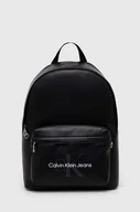 Plecaki - Calvin Klein Jeans plecak męski kolor czarny duży gładki - miniaturka - grafika 1