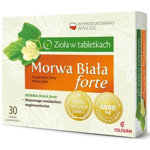 Colfarm Morwa biała forte 30 szt. - Leki dla diabetyków - miniaturka - grafika 2