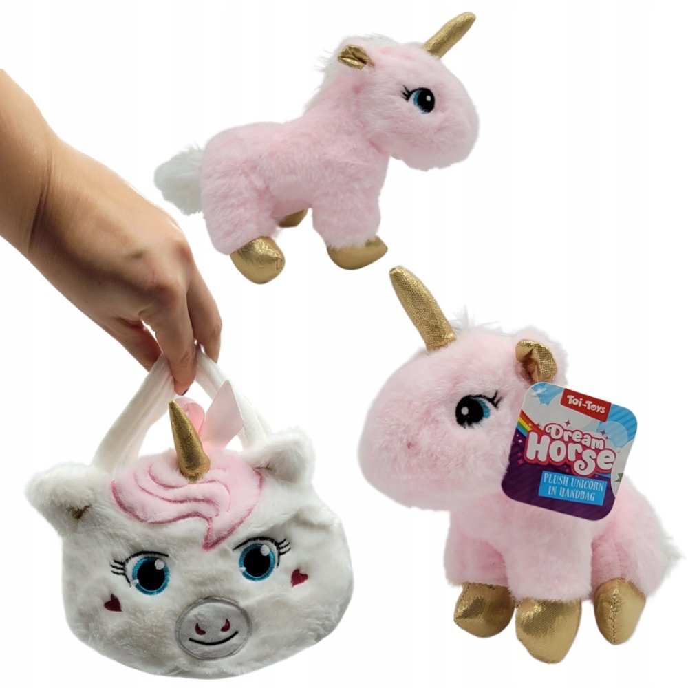 Jednorożec w Eleganckiej Torebce z Rogiem 2 w 1 Pluszowy